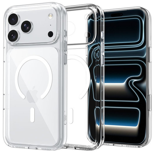 Capa MagSafe para Apple iPhone 18 Pro / 17 Pro, Tech-Protect, Flexair Hybrid CC, Transparente