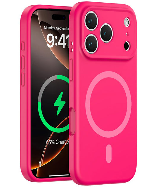 Capa MagSafe para Apple iPhone 17 Pro, OEM, Silicone Líquido, Rosa