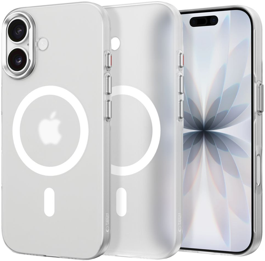 Capa MagSafe para Apple iPhone 17, Tech-Protect, MagZero, Branco Fosco