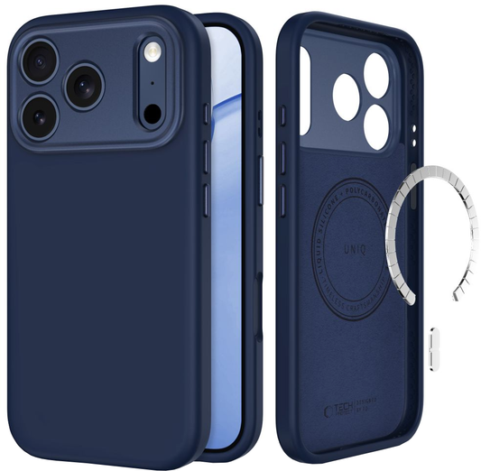 Capa MagSafe para Apple iPhone 18 Pro / 17 Pro, Tech-Protect, Uniq CC, Azul Marinho