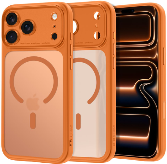 Capa MagSafe para Apple iPhone 18 Pro Max / 17 Pro Max, Tech-Protect, MagPeak CC, Laranja Fosca