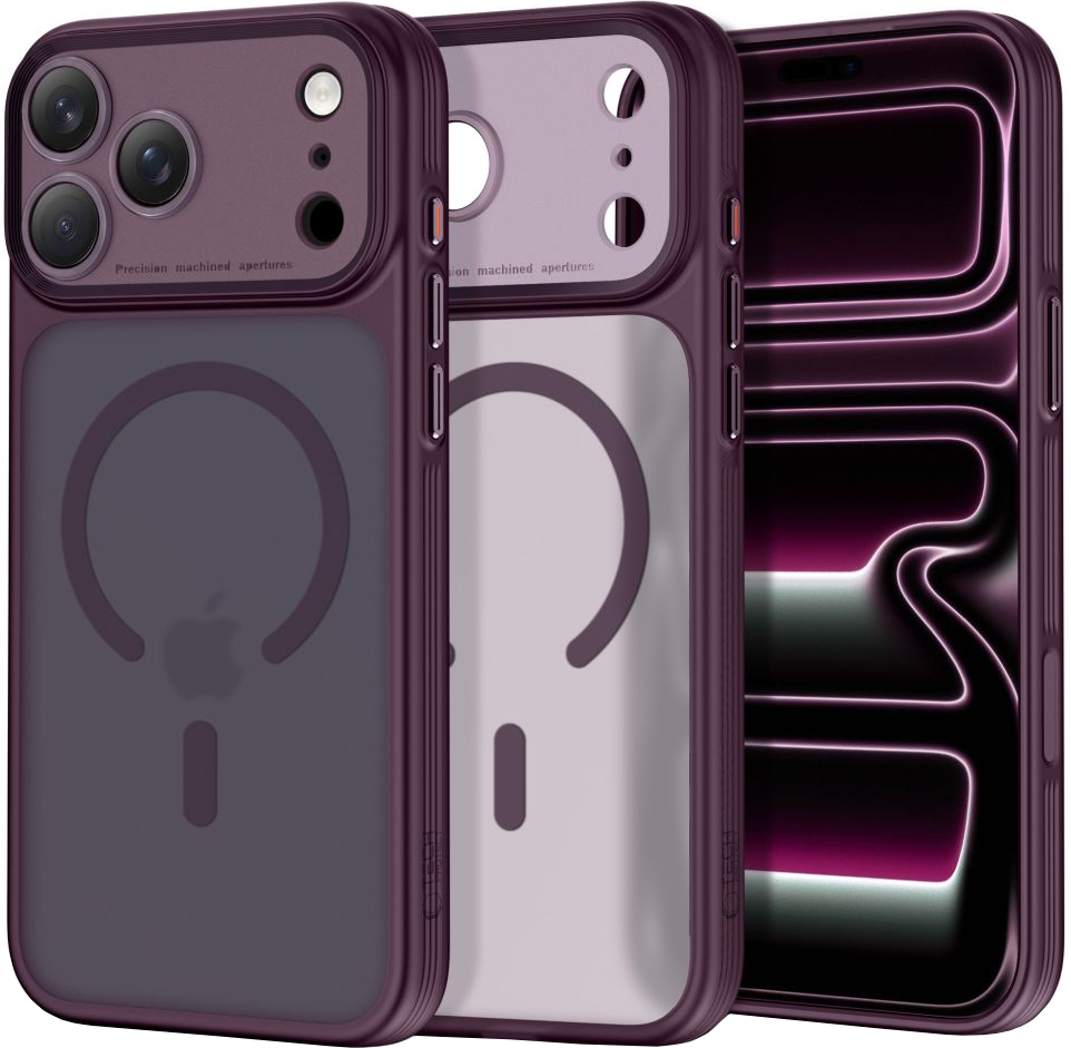 Capa MagSafe para Apple iPhone 18 Pro Max / 17 Pro Max, Tech-Protect, MagPrime CC, Vinho Fosco