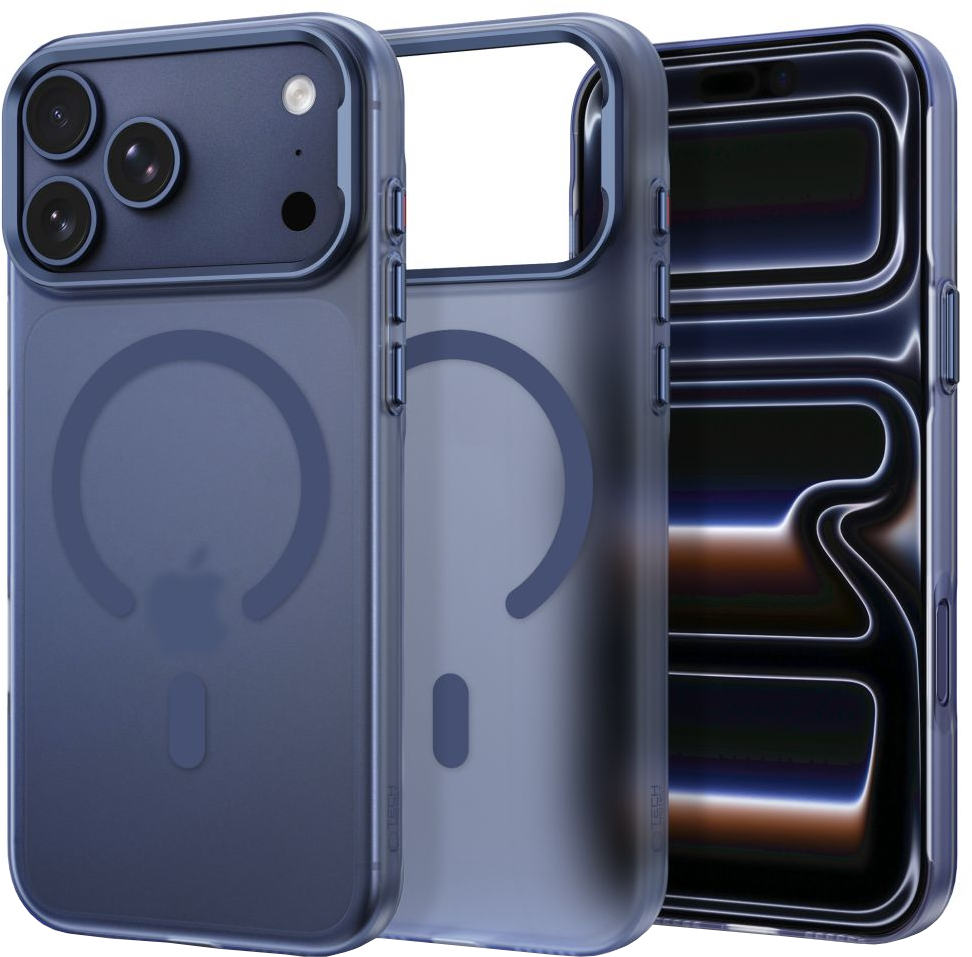 Capa MagSafe para Apple iPhone 18 Pro Max / 17 Pro Max, Tech-Protect, MagZero, Azul Marinho Fosco