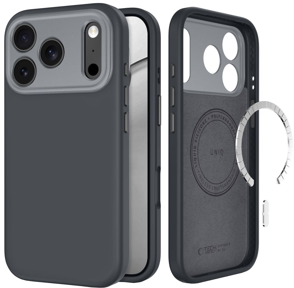 Capa MagSafe para Apple iPhone 18 Pro Max / 17 Pro Max, Tech-Protect, Uniq CC, Cinzenta