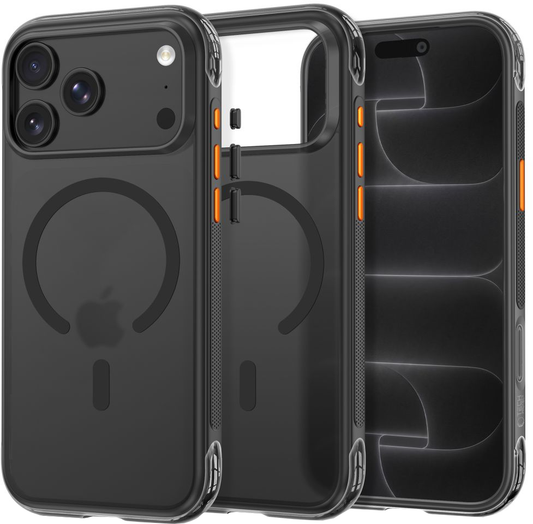 Capa MagSafe para Apple iPhone 18 Pro / 17 Pro, Tech-Protect, MagAir CC, Preto Fosco