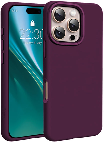 Capa MagSafe para Apple iPhone 16 Pro, Etteri, Silicone Mag, Vinho