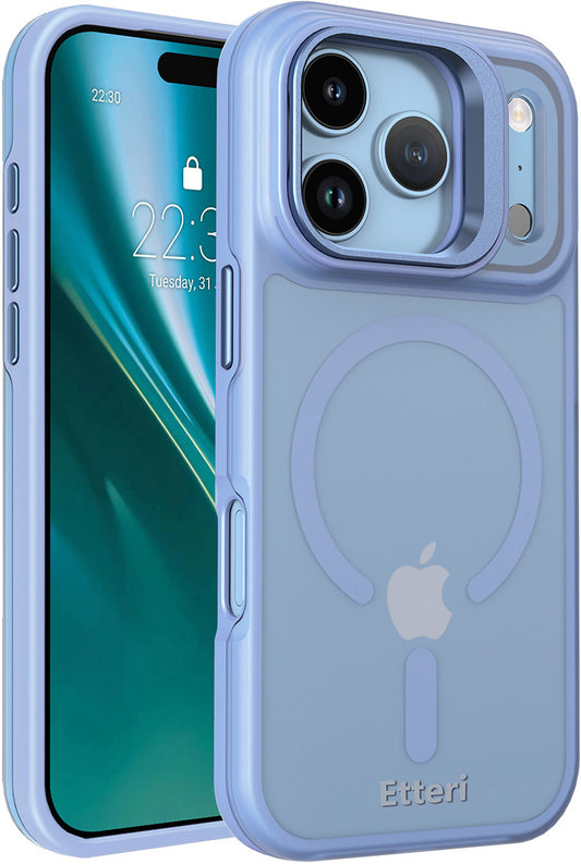 Capa MagSafe para Apple iPhone 18 Pro / 17 Pro, Etteri, Morning Fog, Azul