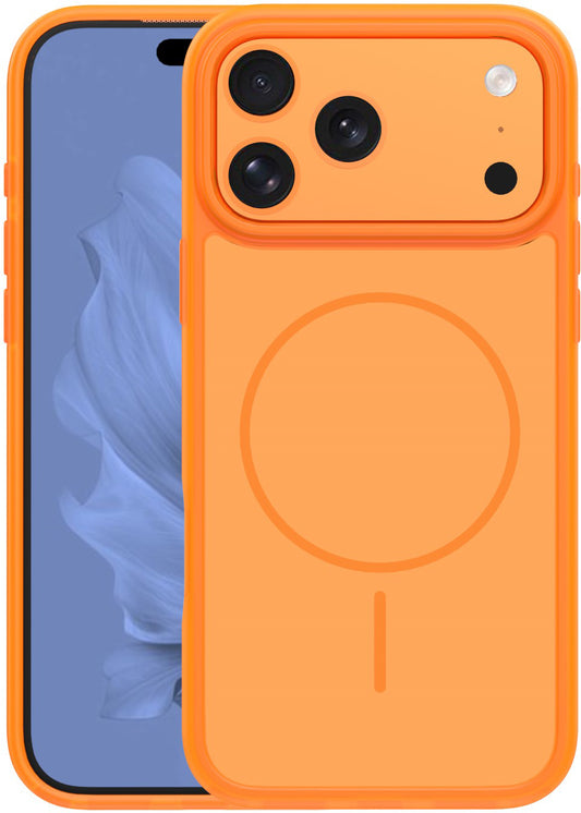 Capa MagSafe para Apple iPhone 18 Pro / 17 Pro, OEM, Frame Thin Mag, Laranja