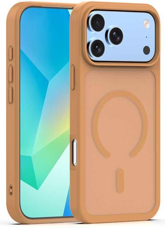 Capa MagSafe para Apple iPhone 18 Pro Max / 17 Pro Max, OEM, Mag Matt Big Hole, Castanha
