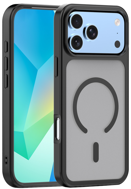Capa MagSafe para Apple iPhone 18 Pro / 17 Pro, OEM, Mag Matt Big Hole, Preta