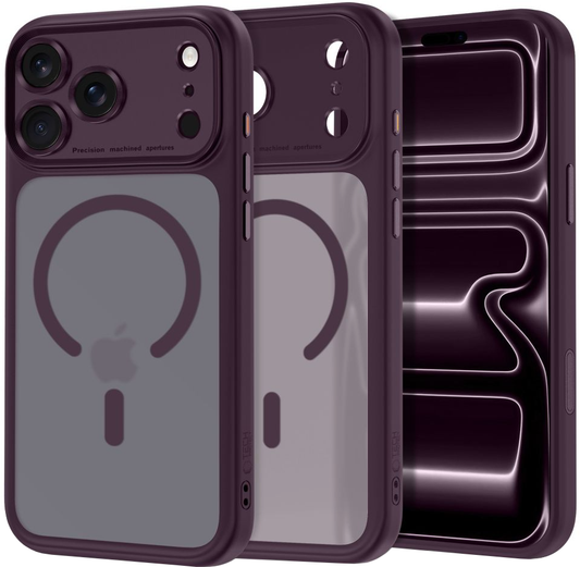 Capa MagSafe para Apple iPhone 18 Pro Max / 17 Pro Max, Tech-Protect, MagPeak CC, Vinho Fosco