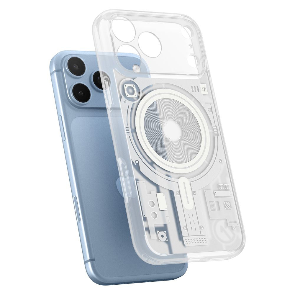 Capa MagSafe para Apple iPhone 18 Pro / 17 Pro, Spigen, C11 Ultra Hybrid MagFit Element, Branca ACS12308