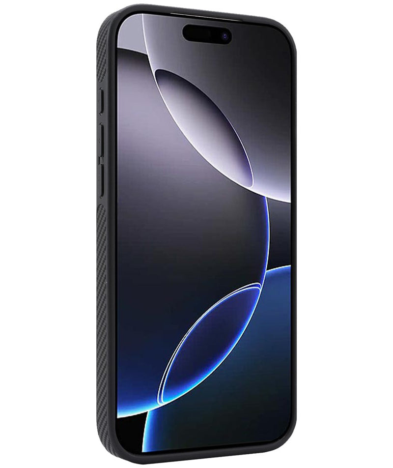 MagSafe Case for Apple iPhone 16 Pro, OEM, Carbon Metal Ring, Black