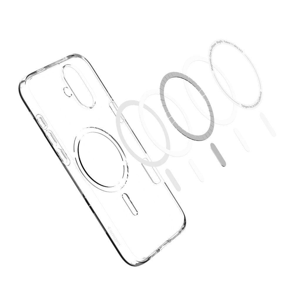 Capa MagSafe para Apple iPhone 16 Plus, Spigen, Liquid Crystal, Transparente ACS08388