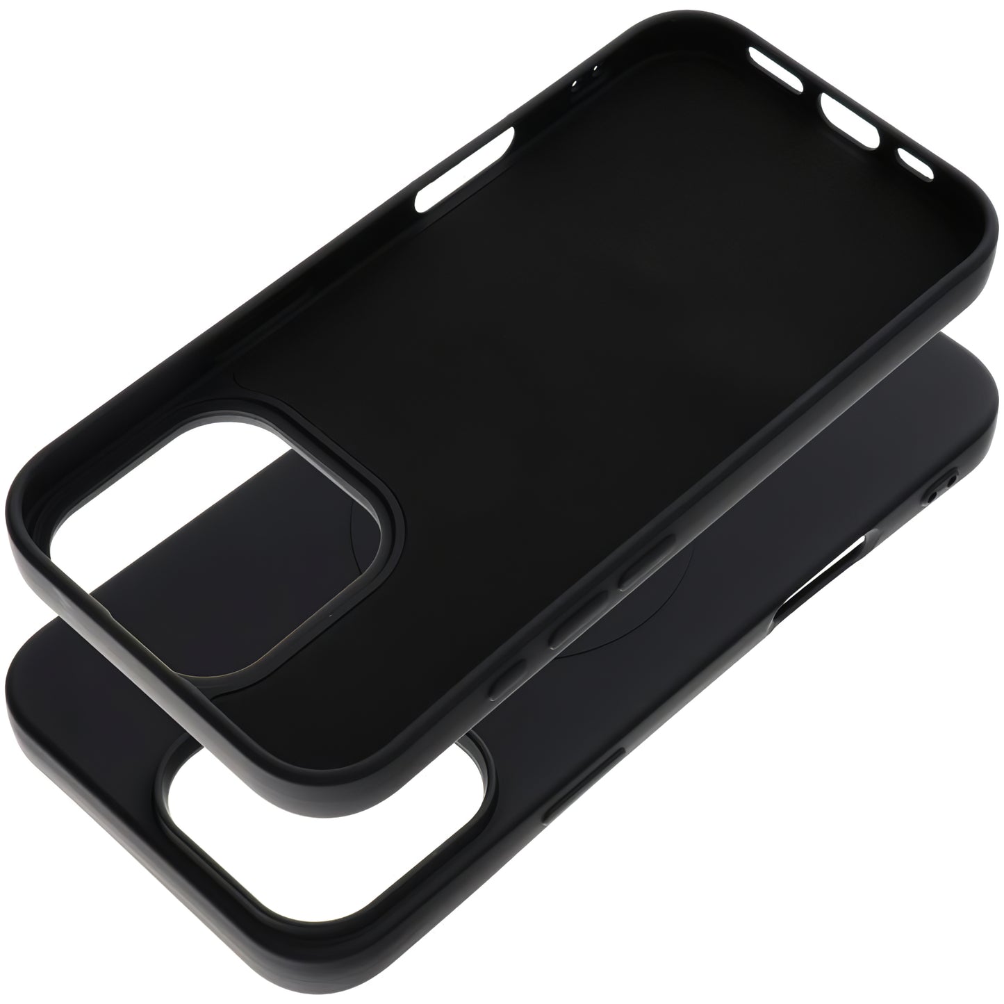 Capa MagSafe para Apple iPhone 16 Pro Max, OEM, Silicone Mag (Buraco Grande), Preta