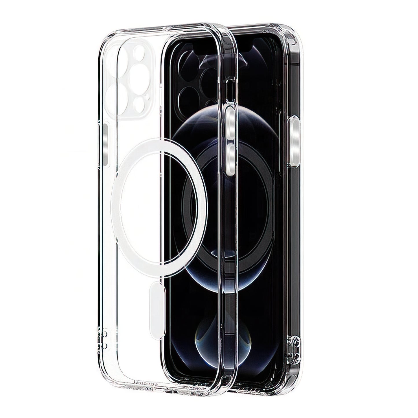 Capa MagSafe para Apple iPhone 16 Pro, OEM, Transparente com Proteção para Câmara, Transparente
