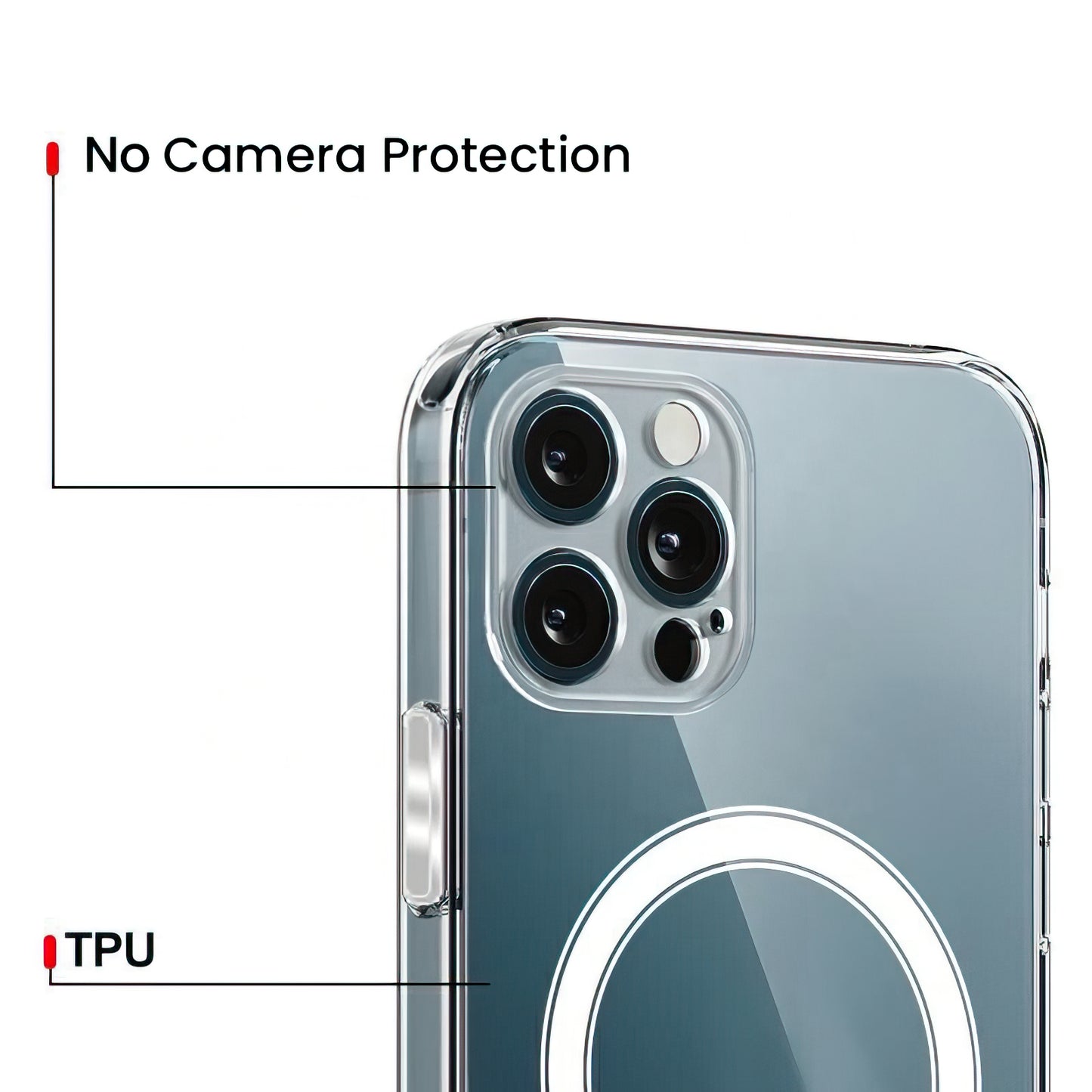 Capa MagSafe para Apple iPhone 17 Pro Max, OEM, Clear, Transparenta