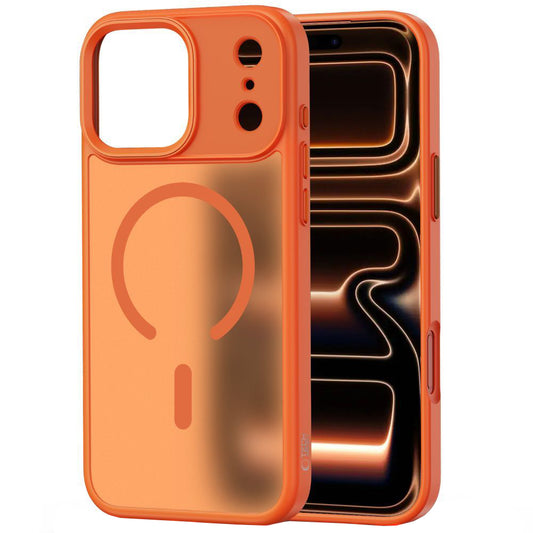 Capa MagSafe para Apple iPhone 17 Pro Max, Tech-Protect, Magmat, Laranja Fosco