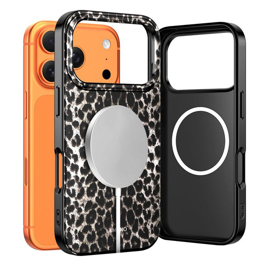 Capa MagSafe para Apple iPhone 17 Pro Max, Tech-Protect, Lamano Leopard, Preta