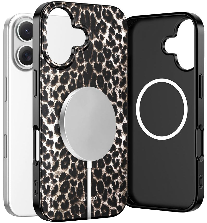 Capa MagSafe para Apple iPhone 17, Tech-Protect, Lamano Leopard, Preta