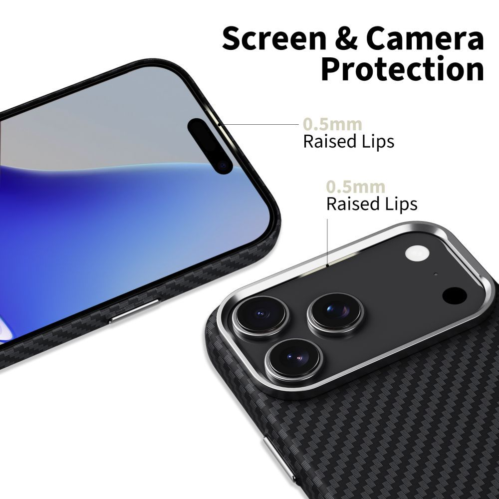 Capa MagSafe para Apple iPhone 17 Pro, Tech-Protect, Ion Carbon, Preta