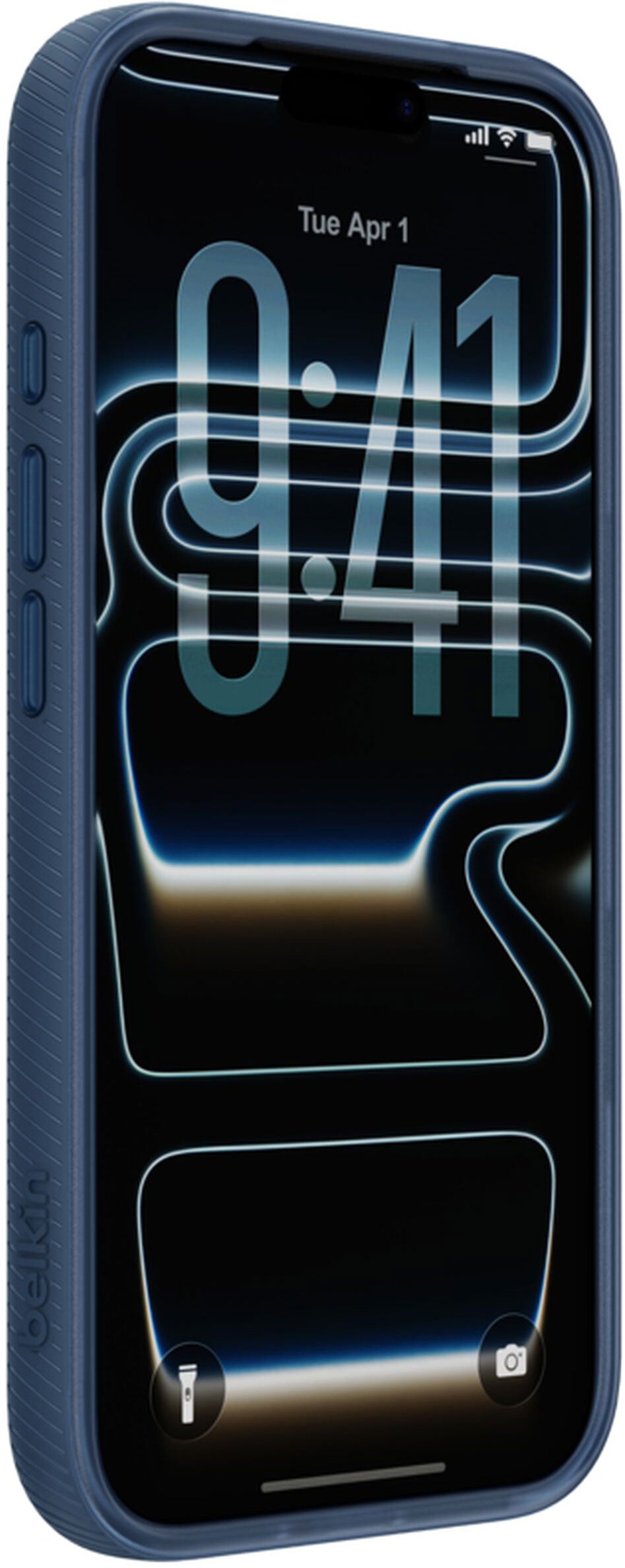 Capa MagSafe para Apple iPhone 17 Pro Max, Belkin, SheerForce Grip, Azul Marinho MSA036hqNY