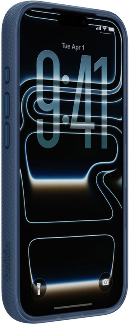 Capa MagSafe para Apple iPhone 17 Pro Max, Belkin, SheerForce Grip, Azul Marinho MSA036hqNY