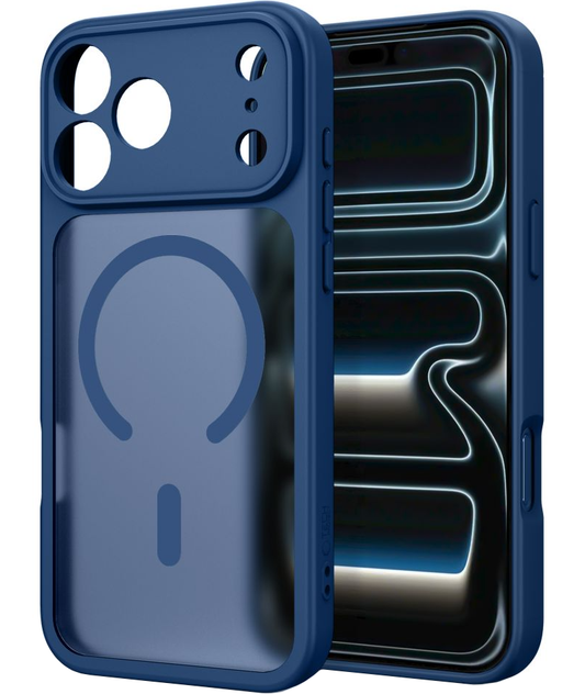 Capa MagSafe para Apple iPhone 18 Pro / 17 Pro, Tech-Protect, BasicMag, Azul Marinho Fosco