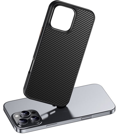 Capa MagSafe para Apple iPhone 16 Pro Max, OEM, Carbono, Preta