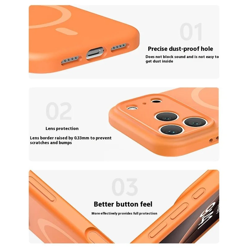 Capa MagSafe para Apple iPhone 17 Pro, OEM, Silicone Líquido, Preta
