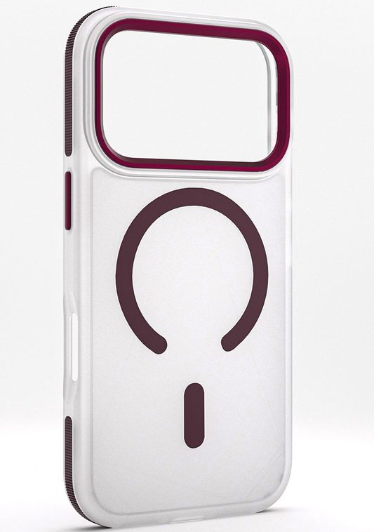 Capa MagSafe para Apple iPhone 18 Pro Max / 17 Pro Max, Etteri, Icy Mag, Vinho