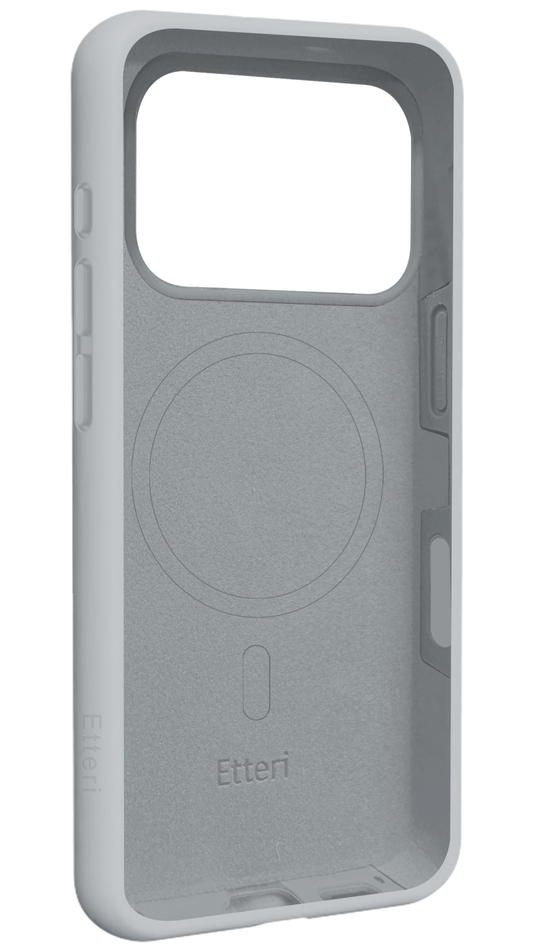 Capa MagSafe para Apple iPhone 18 Pro Max / 17 Pro Max, Etteri, Silicone Mag, Cinzento