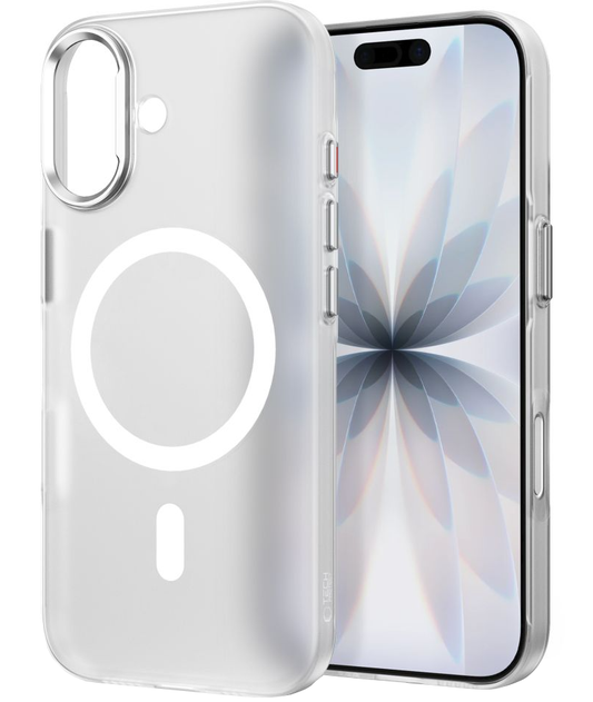 Capa MagSafe para Apple iPhone 17, Tech-Protect, MagZero, Branco Fosco