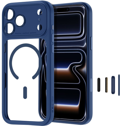 Capa MagSafe para Apple iPhone 18 Pro Max / 17 Pro Max, Tech-Protect, MagPeak CC, Azul Marinho