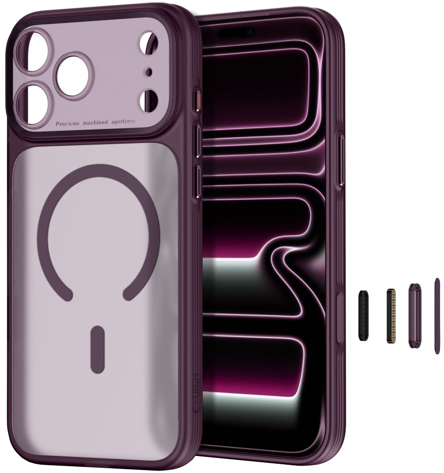 Capa MagSafe para Apple iPhone 18 Pro Max / 17 Pro Max, Tech-Protect, MagPrime CC, Vinho Fosco