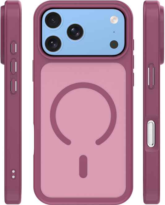 Capa MagSafe para Apple iPhone 18 Pro Max / 17 Pro Max, OEM, Mag Matt Big Hole, Vinho