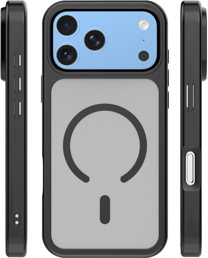 Capa MagSafe para Apple iPhone 18 Pro / 17 Pro, OEM, Mag Big Hole, Preta Mate