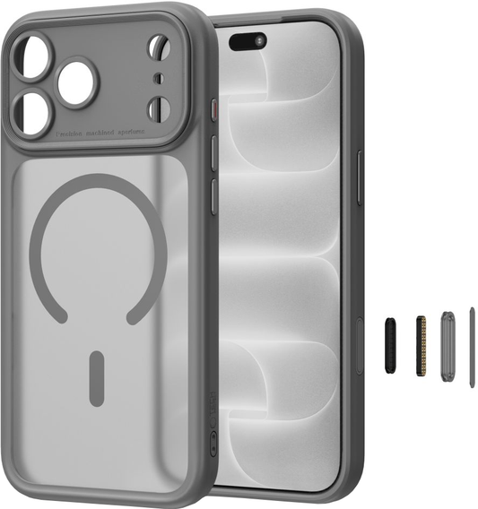 Capa MagSafe para Apple iPhone 18 Pro Max / 17 Pro Max, Tech-Protect, MagPeak CC, Cinzento Mate