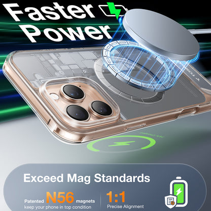 Capa MagSafe para Apple iPhone 16 Pro Max, Torras, Pstand, Transparente