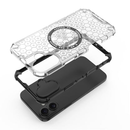 Capa MagSafe para Apple iPhone 16, Techsuit, HoneyComb Shield, Azul
