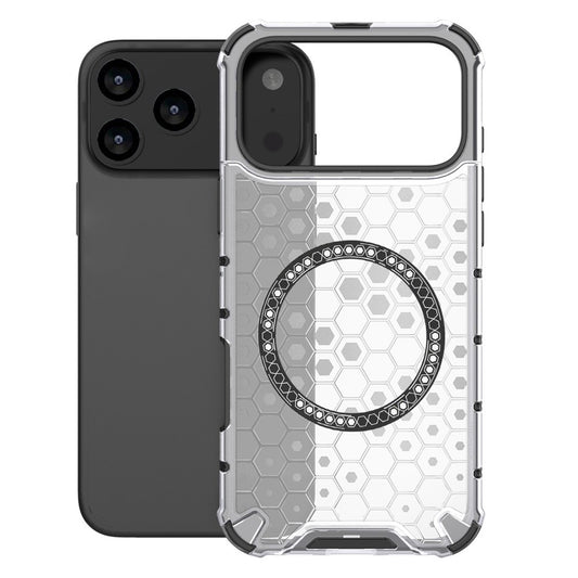 Capa MagSafe para Apple iPhone 17 Pro Max, Techsuit, HoneyComb Shield, Branca