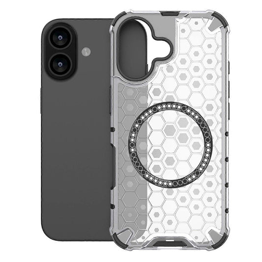 Capa MagSafe para Apple iPhone 17, Techsuit, HoneyComb Shield, Branca