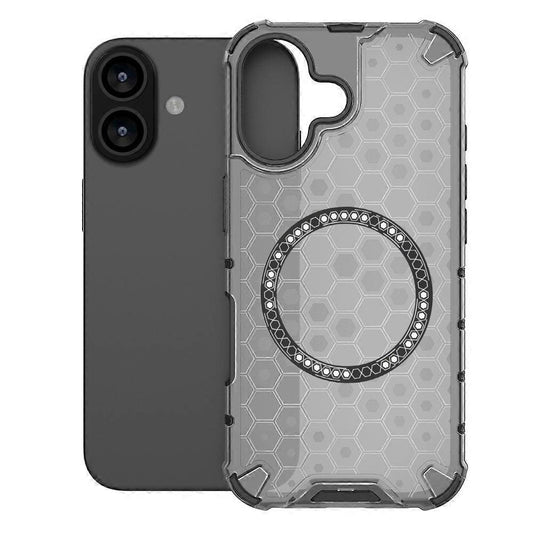 Capa MagSafe para Apple iPhone 17, Techsuit, HoneyComb Shield, Preta