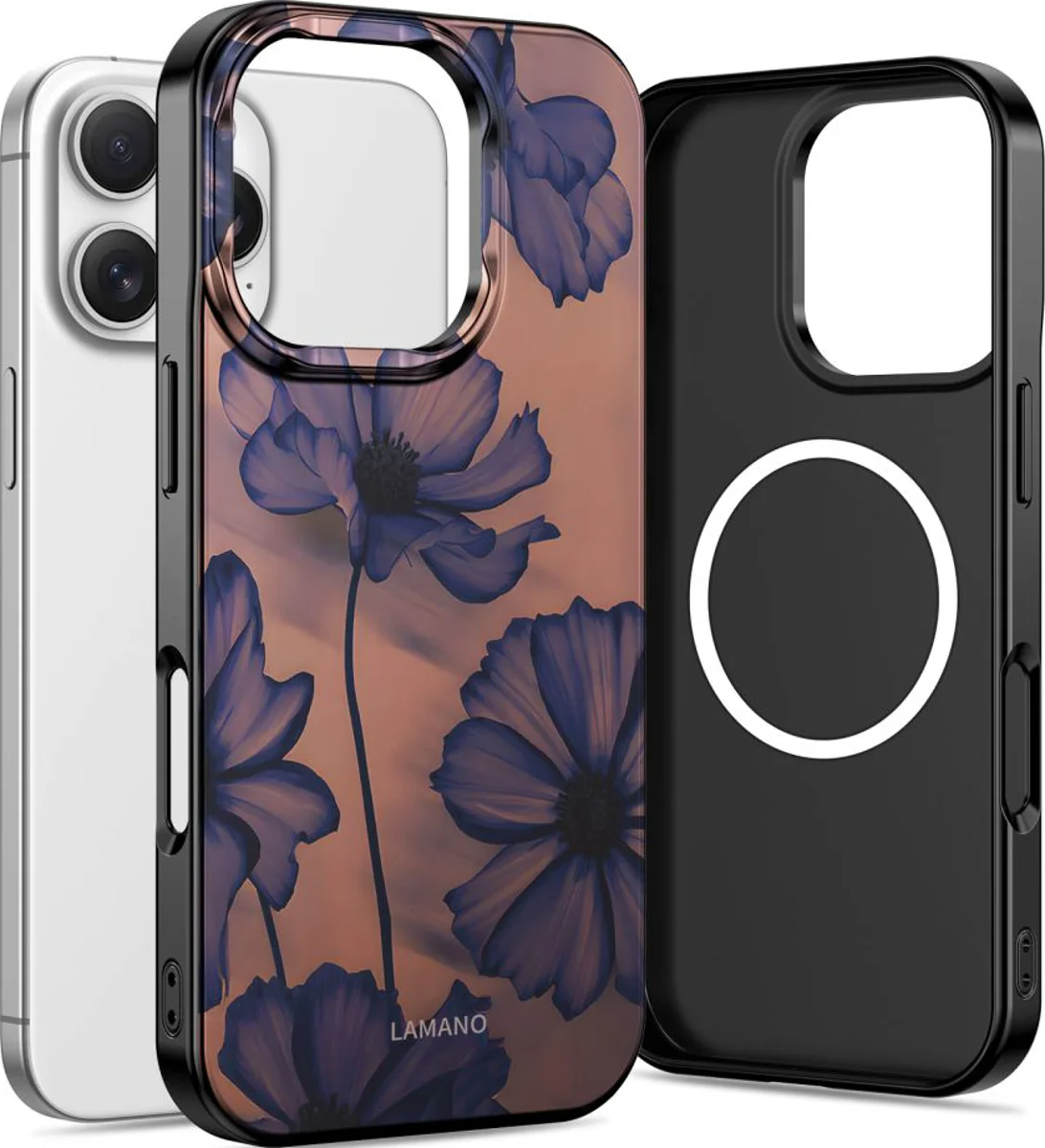 Capa MagSafe para Apple iPhone 16 Pro, Tech-Protect, Lamano Velvet Night, Preta