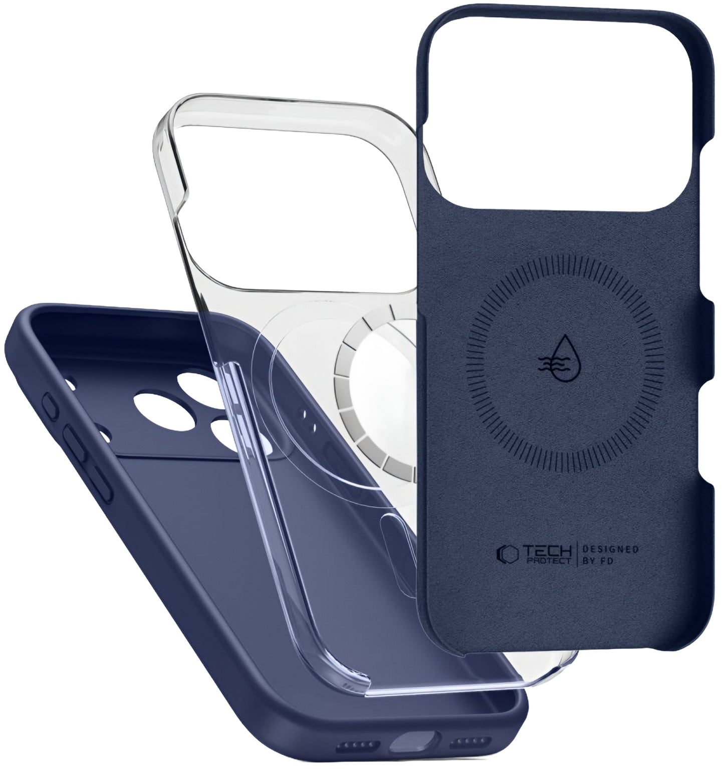 Capa MagSafe para Apple iPhone 17 Pro, Tech-Protect, Silicone, Azul-marinho