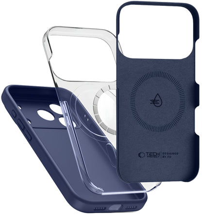 Capa MagSafe para Apple iPhone 17 Pro, Tech-Protect, Silicone, Azul-marinho