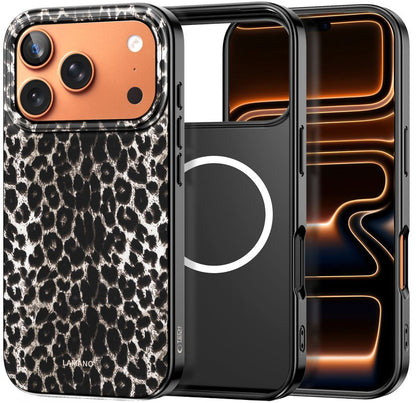 Capa MagSafe para Apple iPhone 17 Pro Max, Tech-Protect, Lamano Leopard, Preta