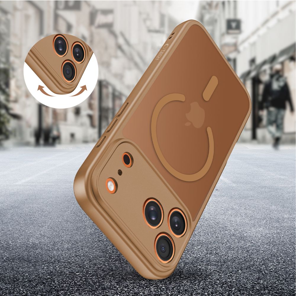 MagSafe Case for Apple iPhone 17 Pro Max, Tech-Protect, BasicMag, Matte Brown