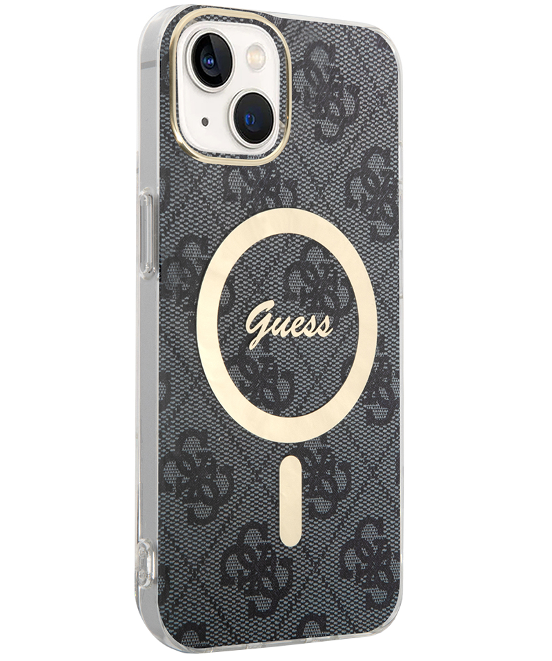 Capa MagSafe para Apple iPhone 15, Guess, 4G IML, Preta GUHMP15SH4STK