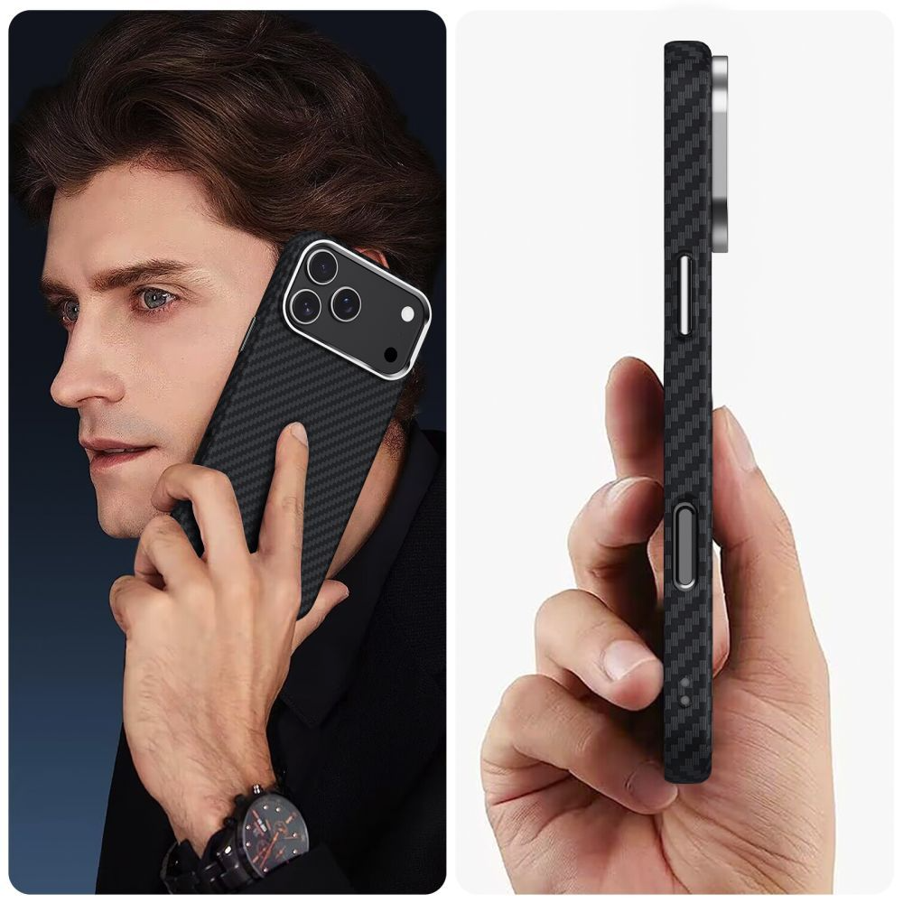 Capa MagSafe para Apple iPhone 17 Pro, Tech-Protect, Ion Carbon, Preta